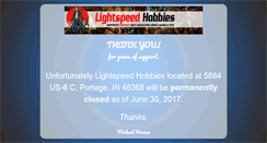 Desktop Screenshot of lightspeedhobbies.com